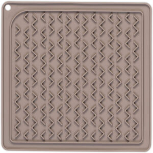 Messy Mutts Dog Lick Mat Silicone Warm Grey Medium