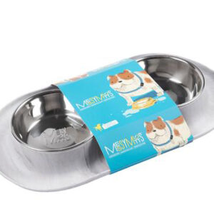 Messy Mutts Dog Double Feeder Marble 1.5 Cup