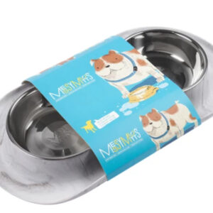 Messy Mutts Dog Double Feeder Marble 3 Cup