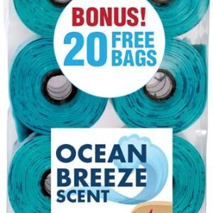 Bags on Board Waste Pick-up Scented Bags Refill Blue 140 Count