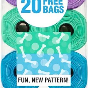 Bags on Board Waste Pick-up Bags Refill Green, Purple, Pink, Blue 140 Count