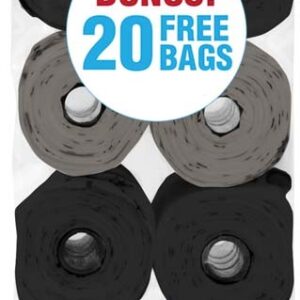 Bags on Board Waste Pick-up Bags Refill Grey, Black 140 Count