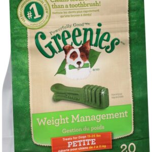 Greenies Weight Management Petite Dental Dog Chews - 12 Ounces 20 Treats