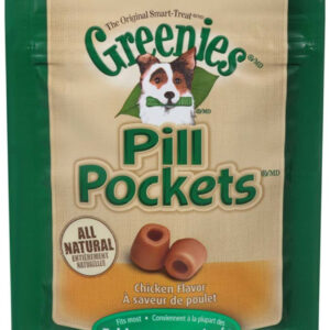Greenies Pill Pockets Dog Treats Chicken Flavor Tablet 30 Count 3.2 oz