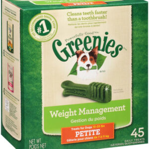 Greenies Weight Management Dog Dental Treat 27 oz 45 Count Petite