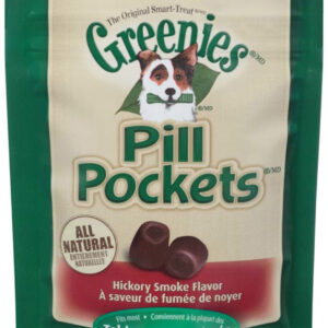 Greenies Pill Pockets Dog Treats Hickory Smoke Tablet 30 Count 3.2 oz