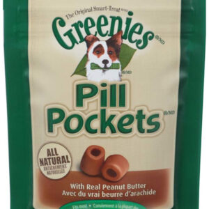 Greenies Pill Pockets Dog Treats Peanut Butter Tablet 30 Count 3.2 oz