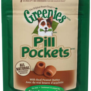 Greenies Pill Pockets Dog Treats Real Peanut Butter Flavor Capsule 30 Count 7.9 oz