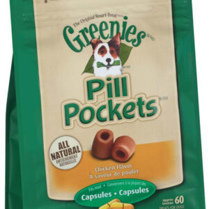 Greenies Pill Pockets Dog Treats Chicken Flavor Capsule 60 Count 15.8 oz