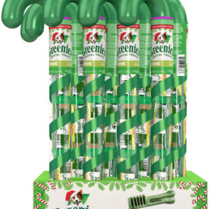 Greenies Holiday Limited Edition Packaging Dog Dental Treat Candy Cane Tube Teenie 2.24 oz, 8 ct