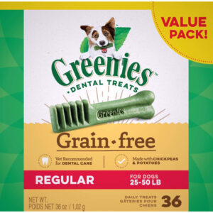 Greenies Grain-Free Dog Dental Treat 36 oz 36 Count Regular