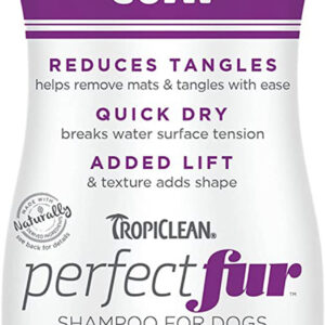 TropiClean PerfectFur Curly & Wavy Coat Shampoo for Dogs 16oz