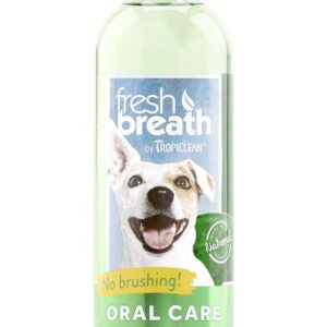 TropiClean Fresh Breath Oral Care Water Additive for Dogs 33.8 fl. oz