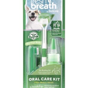 TropiClean Fresh Breath Oral Care Kit for Dogs Small Breeds