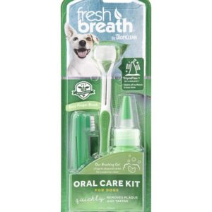 TropiClean Fresh Breath Oral Care Kit for Dogs Large Breeds