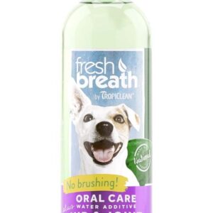 TropiClean Fresh Breath Oral Care Water Additive Plus Hip & Joint for Dogs 33.8 fl. oz