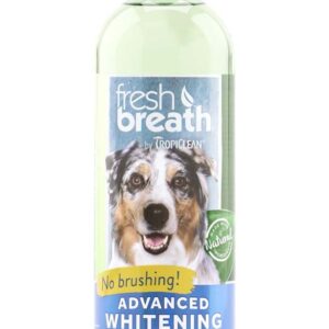 TropiClean Fresh Breath Advanced Whitening Oral Care Water Additive for Dogs 33.8 fl. oz