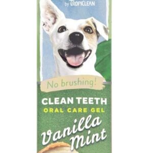 TropiClean Fresh Breath Vanilla Mint Clean Teeth Oral Care Gel For Dogs 2 oz