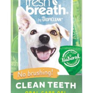 TropiClean Fresh Breath Peanut Butter Clean Teeth Oral Care Gel For Dogs 4 oz