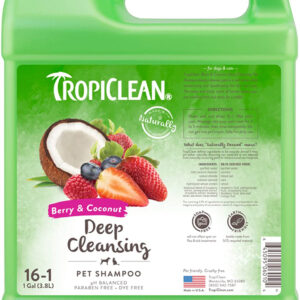 TropiClean Berry & Coconut Deep Cleansing Shampoo for Pets 1 gal