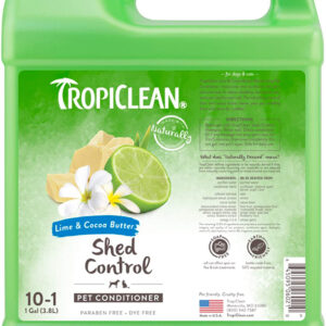 TropiClean Lime & Cocoa Butter Shed Control Conditioner for Pets 1 gal