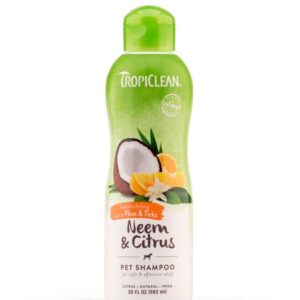 TropiClean Neem & Citrus Flea & Tick Relief Shampoo for Dogs 20 fl. oz