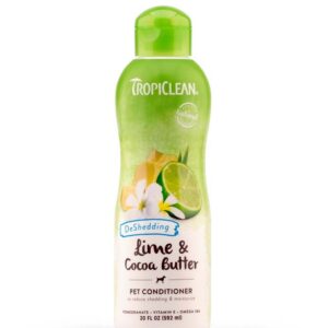 TropiClean Lime & Cocoa Butter Shed Control Conditioner for Pets 20 fl. oz