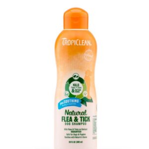 TropiClean Natural Flea & Tick Soothing Shampoo for Dogs 20 fl. oz
