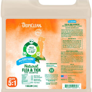 TropiClean Natural Flea  Tick Soothing Shampoo for Dogs 1ea/1 gal