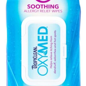 TropiClean OxyMed Soothing Allergy Relief Wipes 50 Count