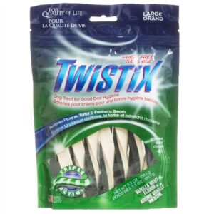 N-Bone Twistix Wheat Free Vanilla Mint Flavor Dental Treat Large 5.5Oz