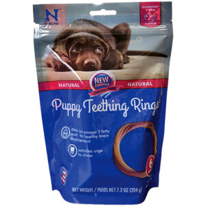 N-Bone Grain-Free Puppy Teething Rings Blueberry & BBQ 7.02 oz 6 pk