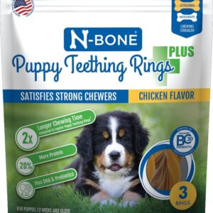 N-Bone Puppy Teething Rings Plus Chicken 3 ct