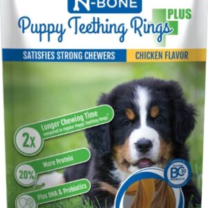 N-Bone Puppy Teething Rings Plus Chicken 7 ct