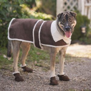 Fashion Pet Shearling Coat Brown Medium