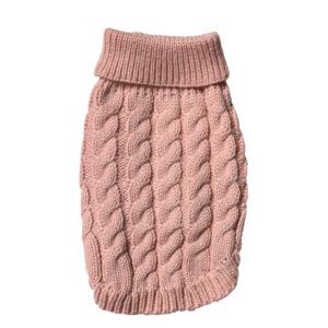 Fashion Pet Cosmo Chunky Cable Sweater Pink Extra Small