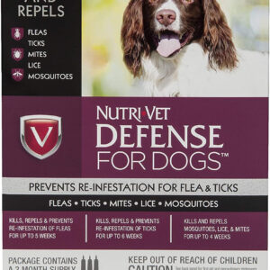 NutriVet Defense Flea  Tick for Dog 1ea/XL, 66Lb, 4 pk