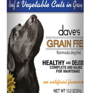 Dave's Dog Grain Free Beef & Vegetable Cuts in Gravy 13.2oz (Case of 12)