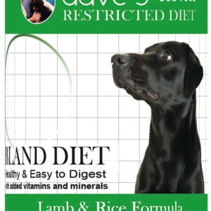 Dave's Dog Restricted Diet Bland – Lamb & Rice Formula 13. oz (Case of 12)