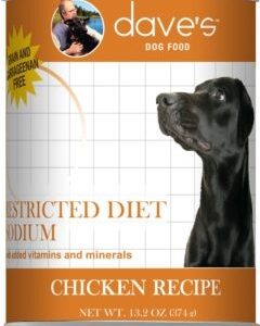 Dave Dog Restricted Diet Low Sodium Chicken 13 Oz. (Case Of 12)