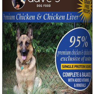 Dave's Pet Food  Dog 95% Premium Meats Chicken & Chicken Liver 12.5 oz. (Case of 12)