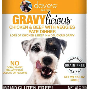 Daves Dog Grain Free Gravylicious Chicken and Beef 12 Oz (Case Of 12)