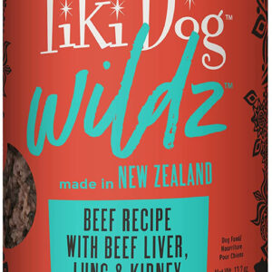 Tiki Pets Dog Wildz Beef Recipe with Beef Liver, Lung & Kidney 13.2oz. (Case Of 12)