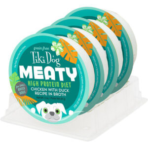 Tiki Pets Dog Meaty Chicken with Duck 3oz.  (Case Of 4)