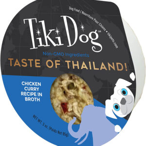 Tiki Pets Dog Taste of the World Thai Chicken Curry 3oz. (Case Of 4)