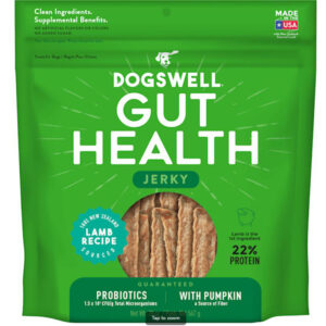 Dogswell Dog Gut Health Jerky Grain Free Lamb 20Oz