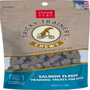 Cloud Star Chewy Tricky Trainers Salmon Flavor Dog Treats, 5-Oz. Bag