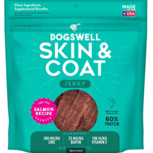 Dogswell Dog Skin and Coat Jerkey Grain Free Salmon 18Oz