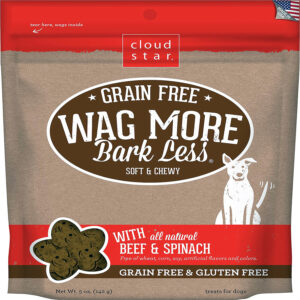 Cloud Star Wagmore Dog Grain Free Soft and Chewy Cheddar 5Oz