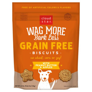 Cloudstar WAG MORE DOG GRAIN FREE PEANUT BUTTER & APPLES 2.5LB